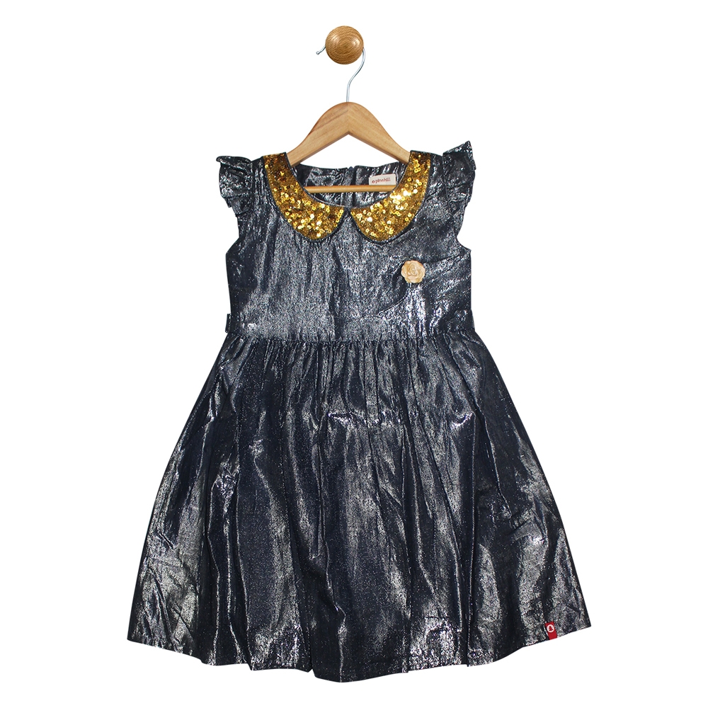 Pinehill | Pinehill Navy Lurex Party Dress- Navy