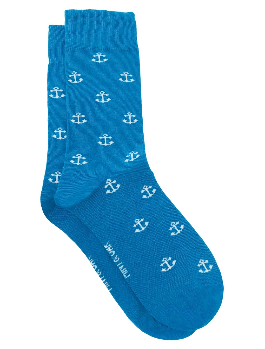 Mint & Oak | Mint & Oak Anchorman Blue Calf Length Socks for Men