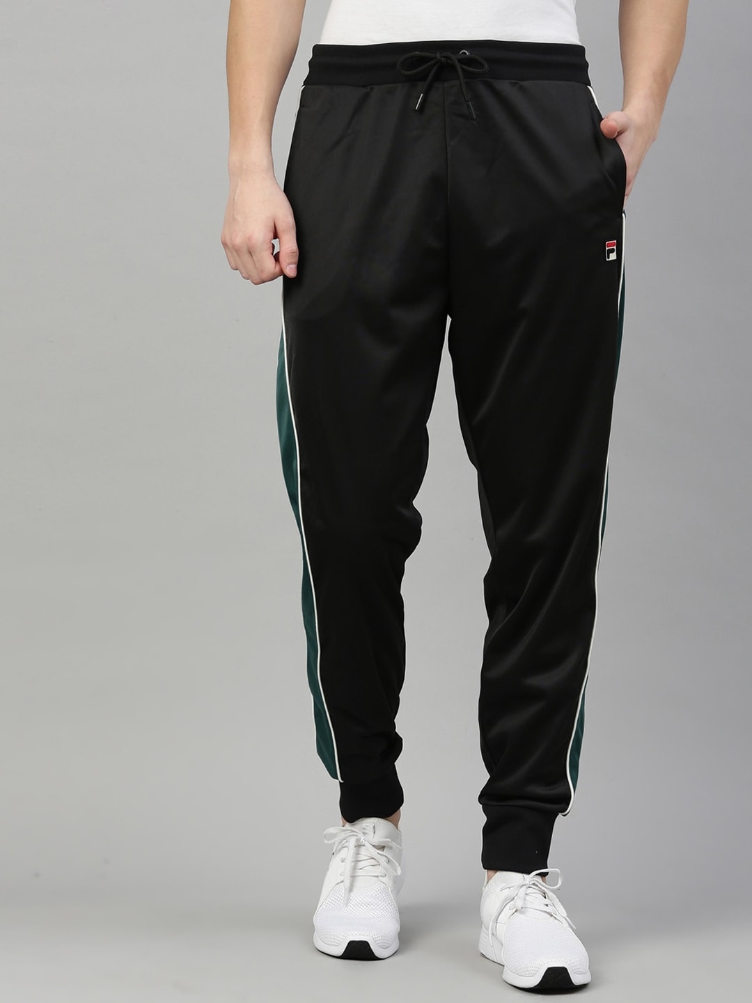 FILA | Men's Black Polyester  Activewear Joggers