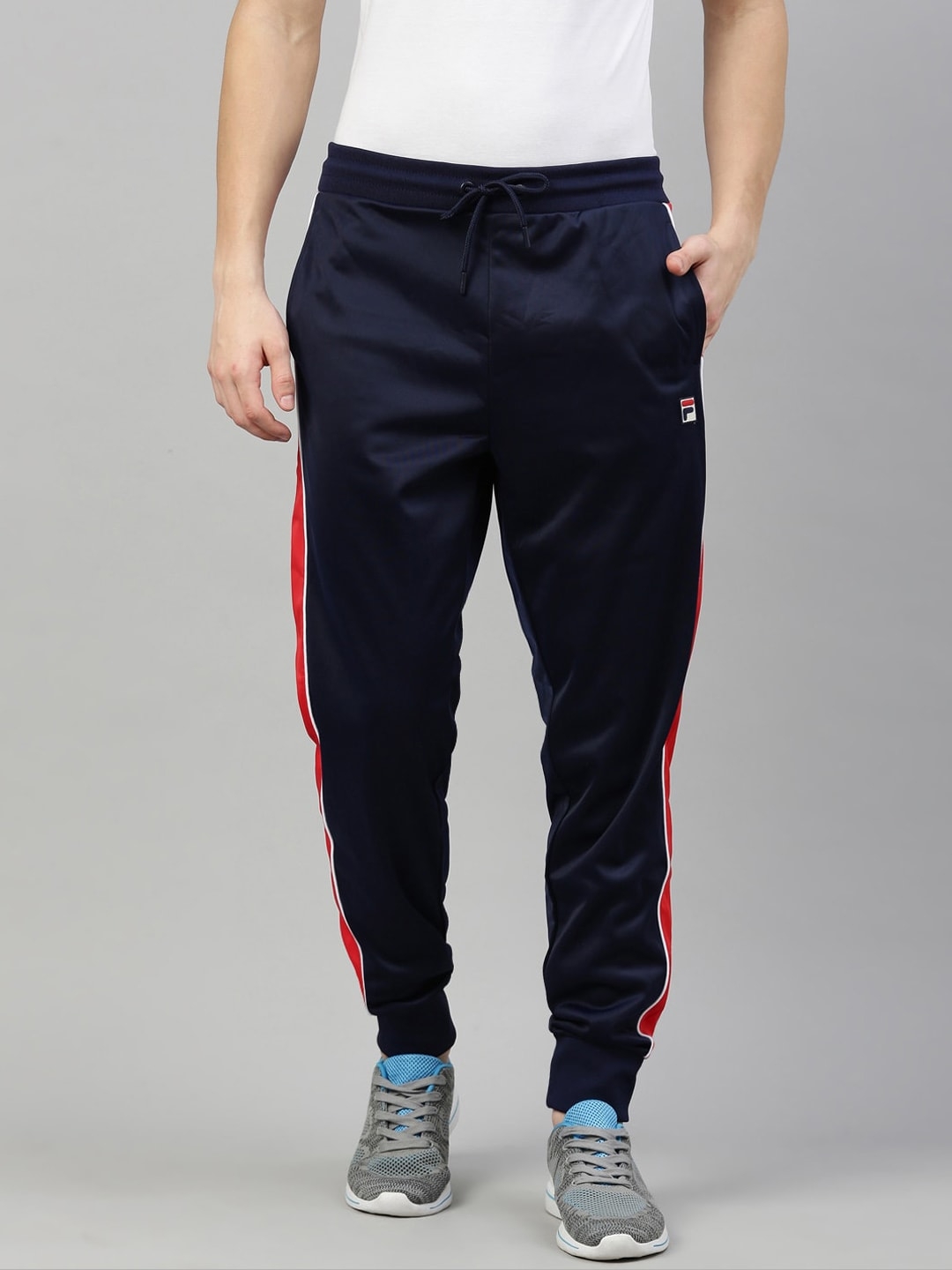 Men's Blue Polyester  Activewear Joggers