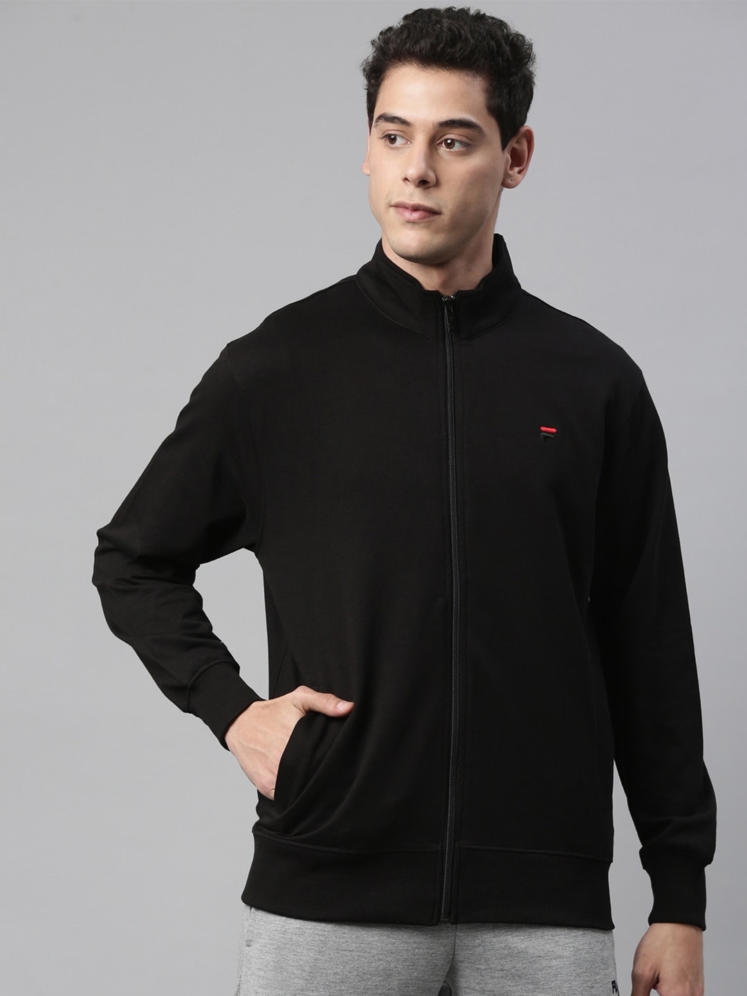 FILA | Men's Black Cotton Activewear Jackets