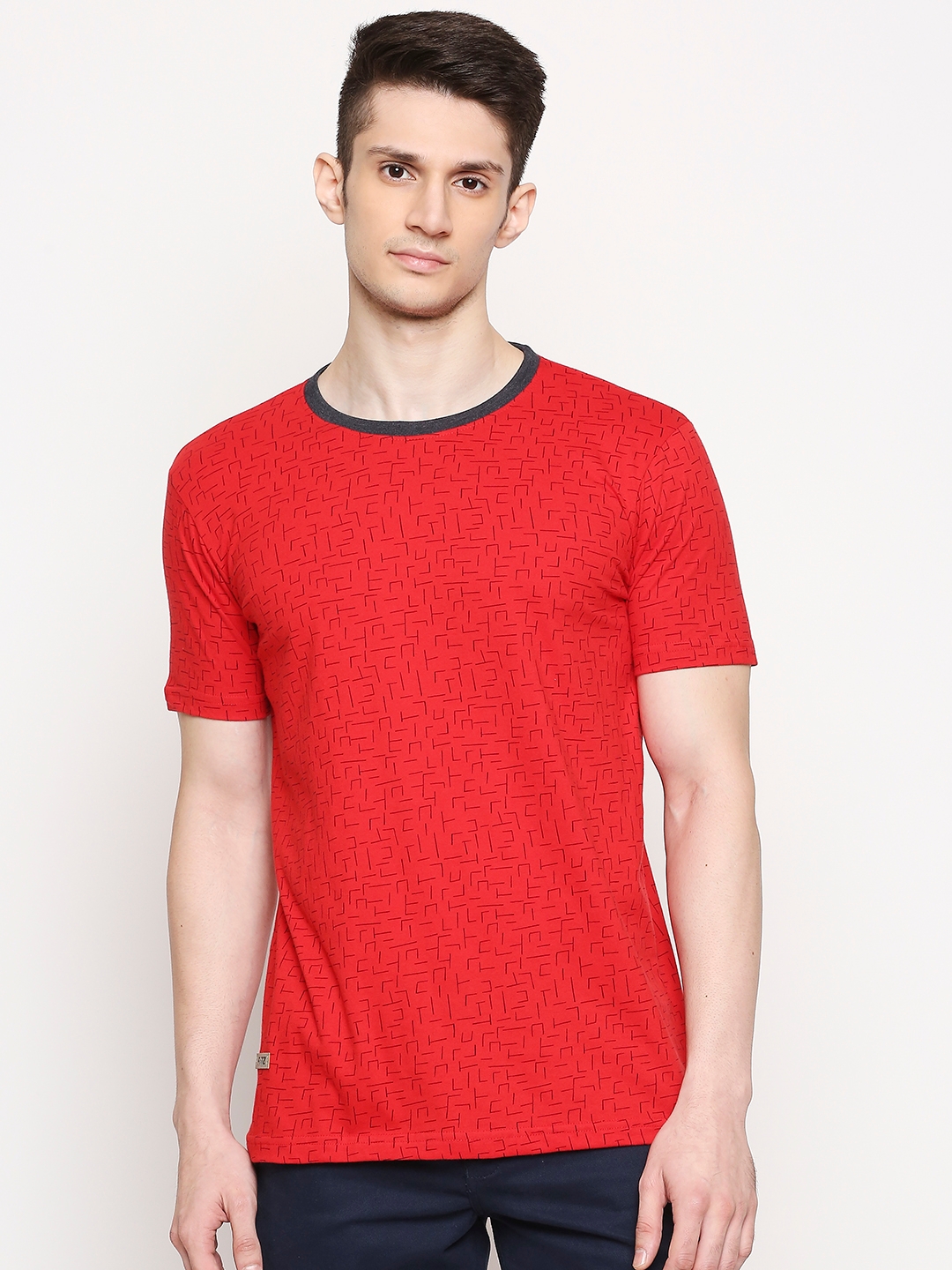 FITZ | Fitz Cotton Round Neck Printed T-Shirt For Men