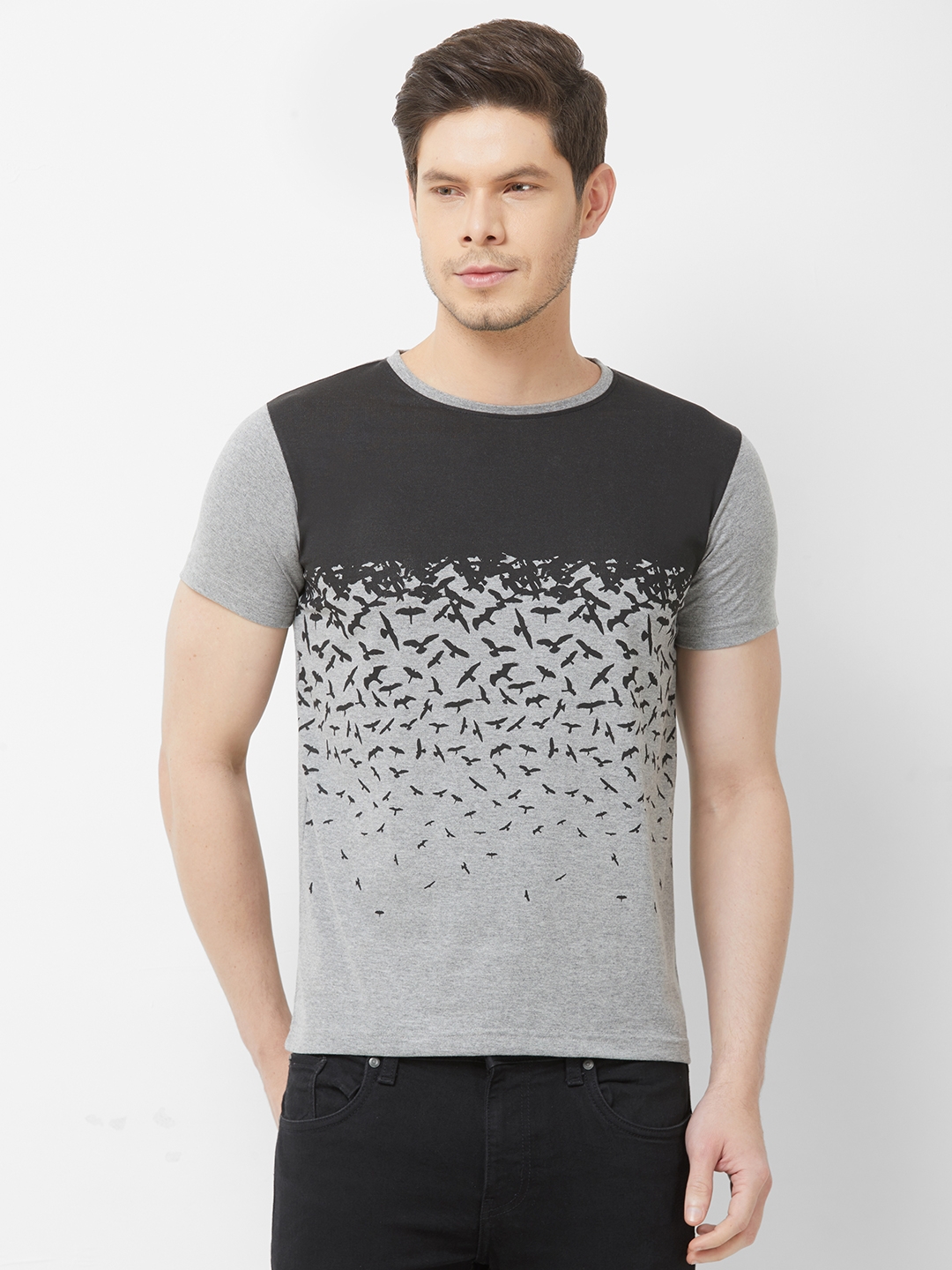 FITZ | Grey Printed T-Shirt