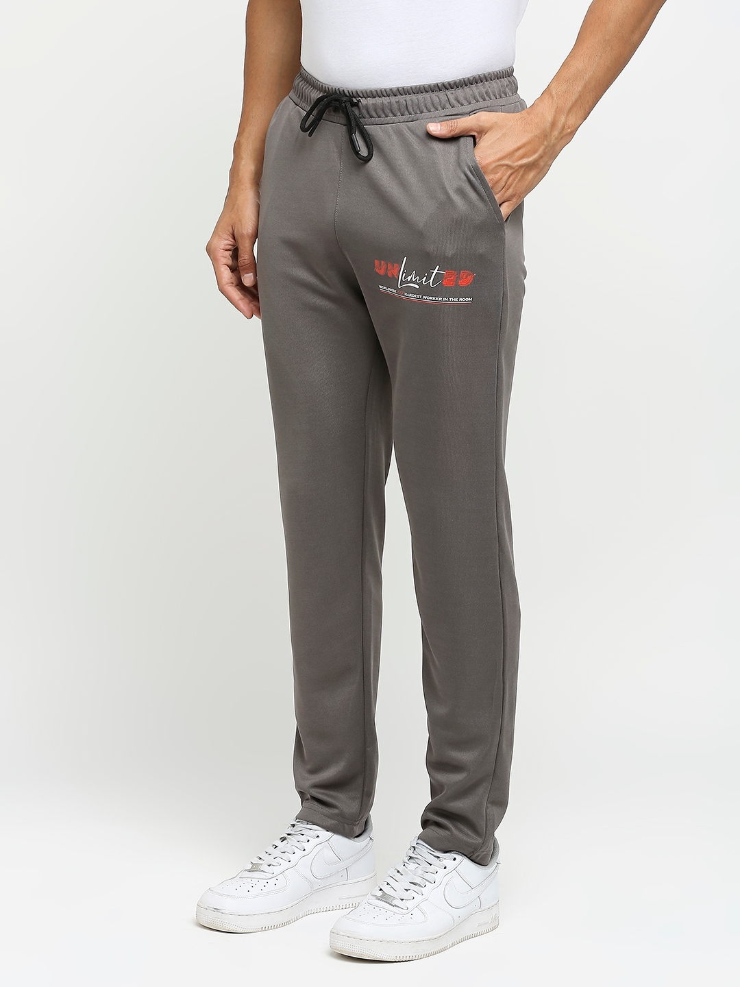 Fitz 100% Polyester Slim Fit Knit Trackpants For Mens