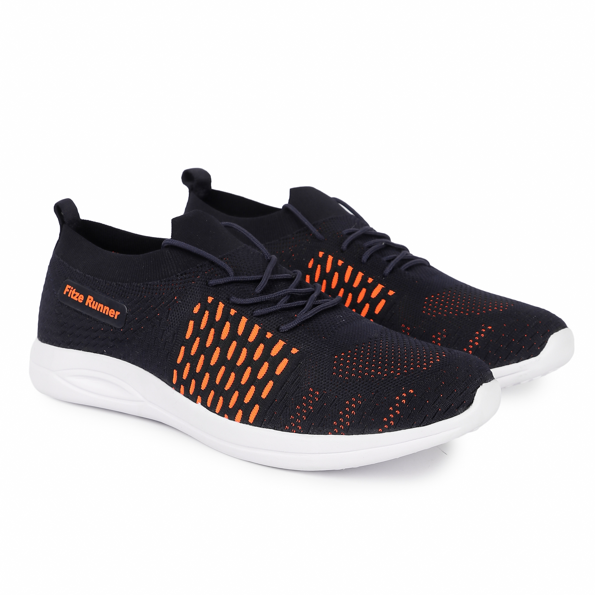 Fitze | Navy Orange Running Shoes (AMAZE_10_NAVY_ORG)