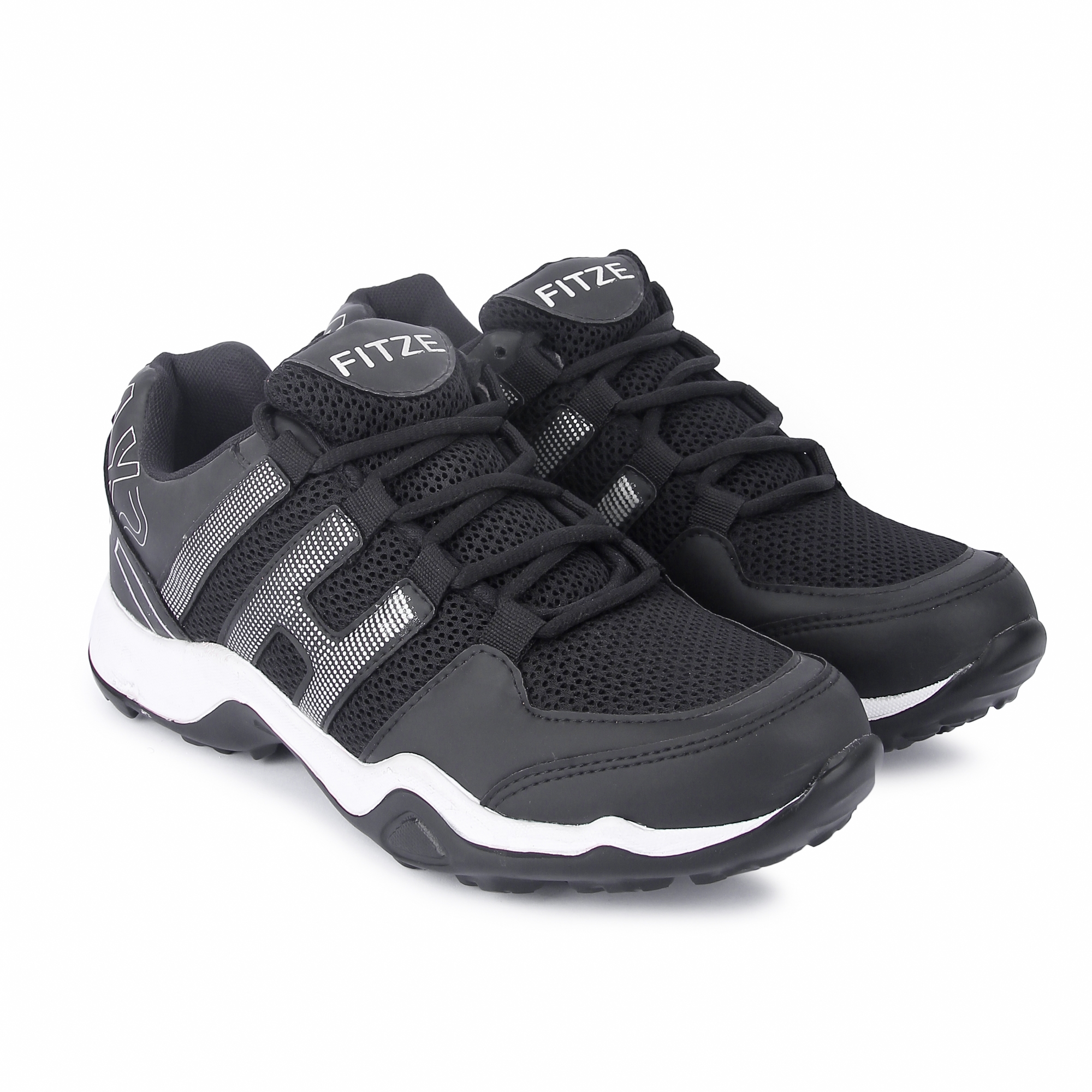 Fitze | Black Outdoor Sports Shoes (HOX_534_BLK)