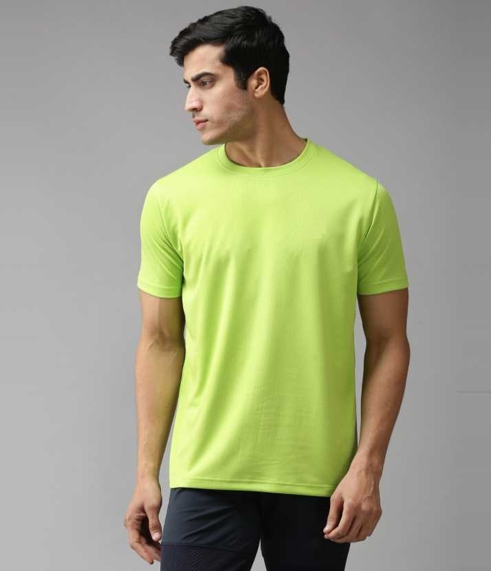 Fundoo | Fundoo Solid Men Round Neck Green T-Shirt 