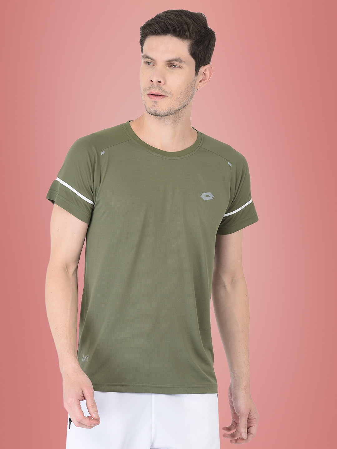Lotto | LOTTO MEN RCK POLYESTER OLIVE TEE