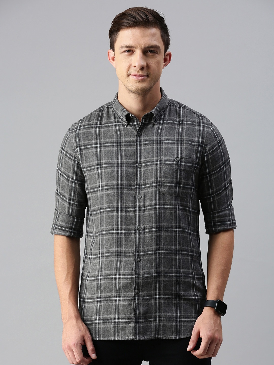The Bear House | Men'S Checkered Casual Shirt