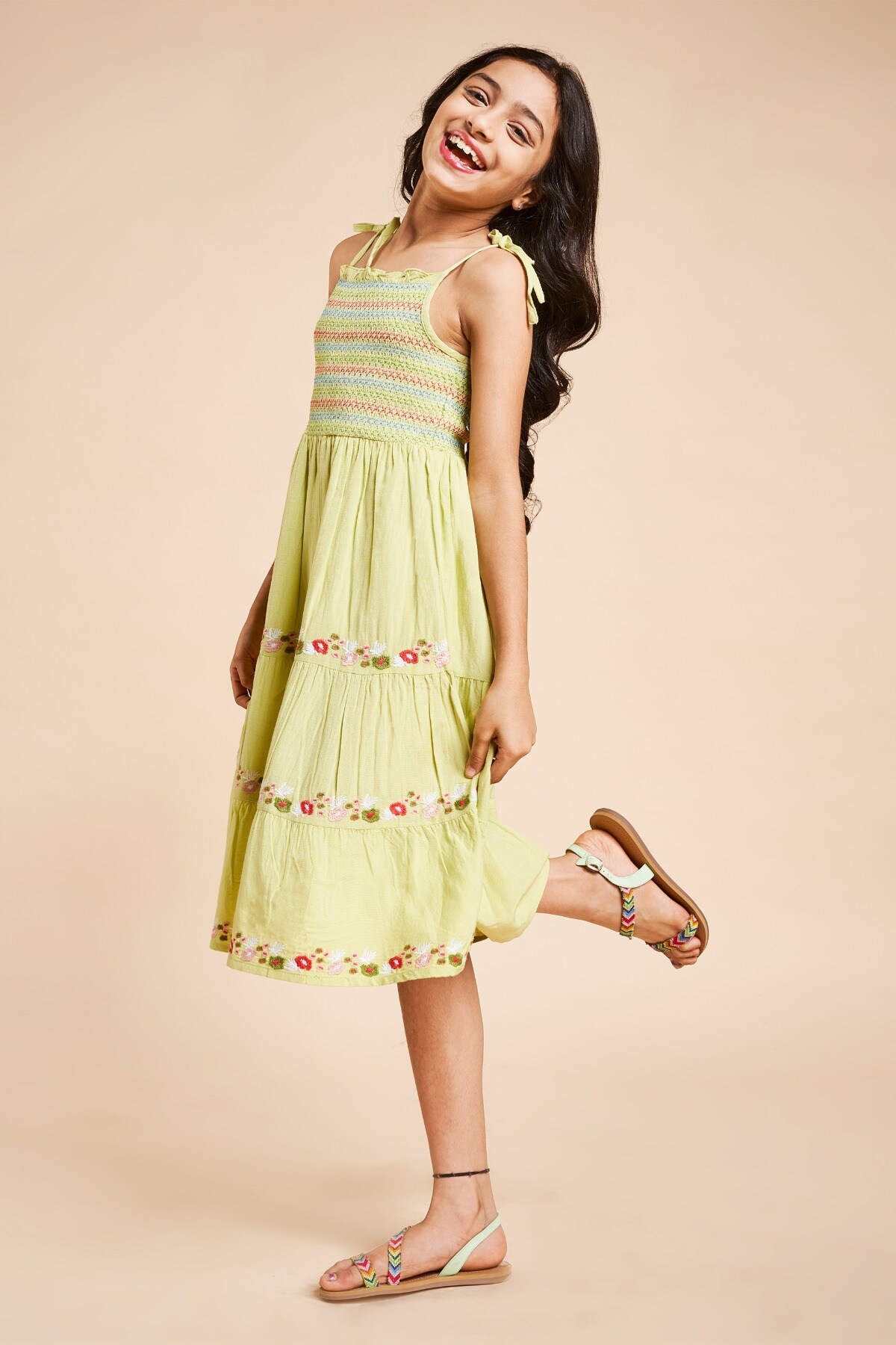 Global Desi | Lime Green Dress