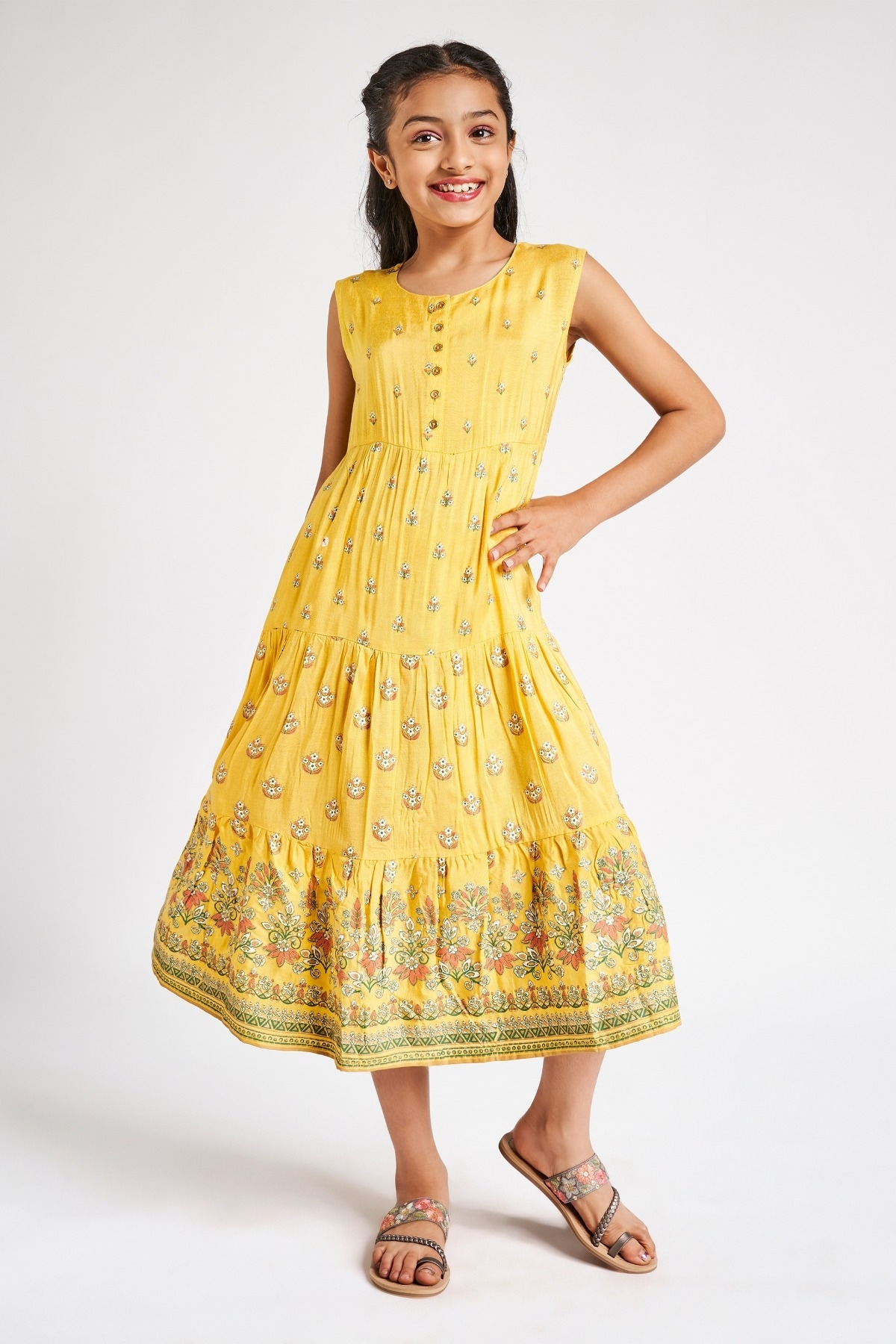Global Desi | Mustard Dress 1