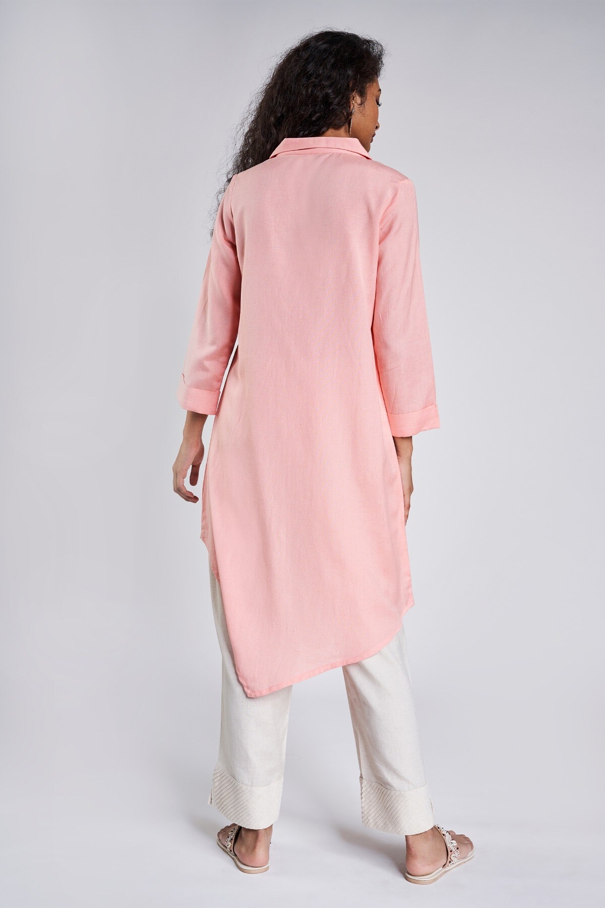 Global Desi | Pink Solid Tunic