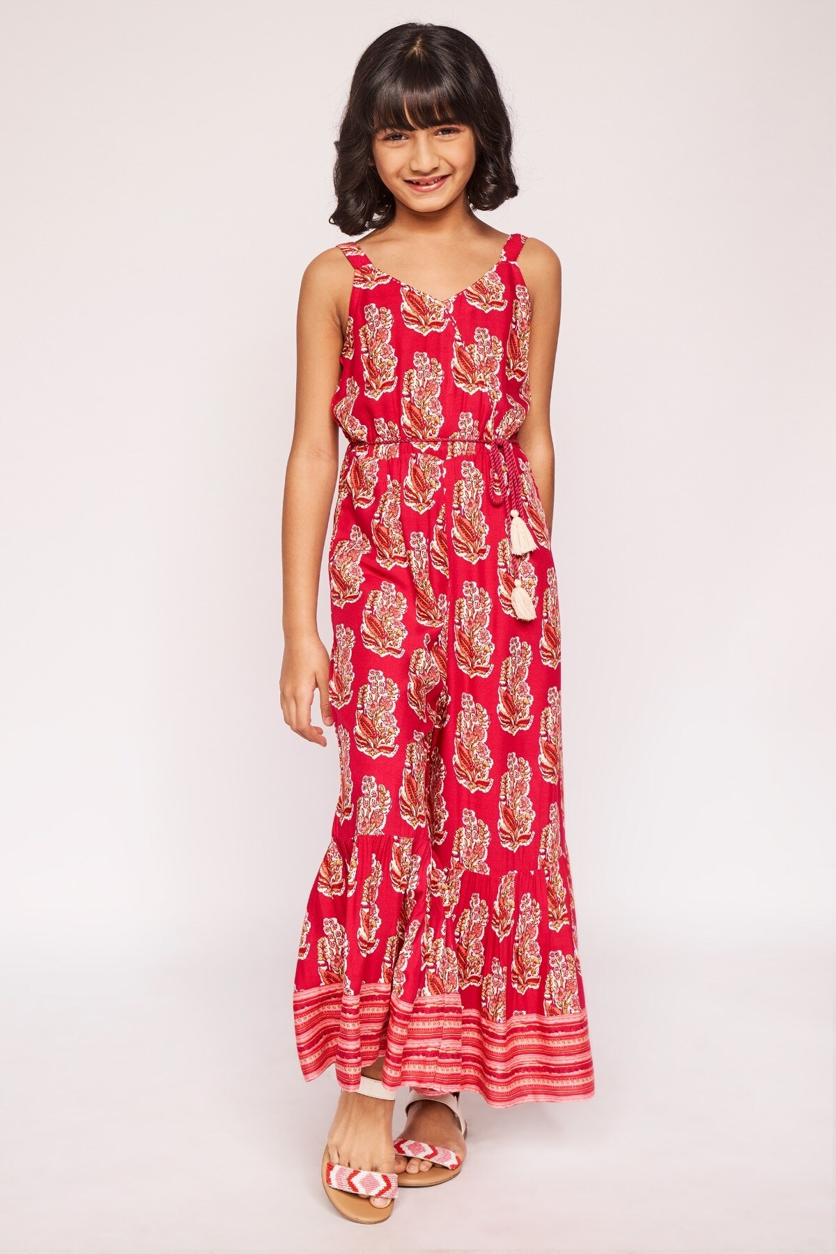 Global Desi Red Jump Suit