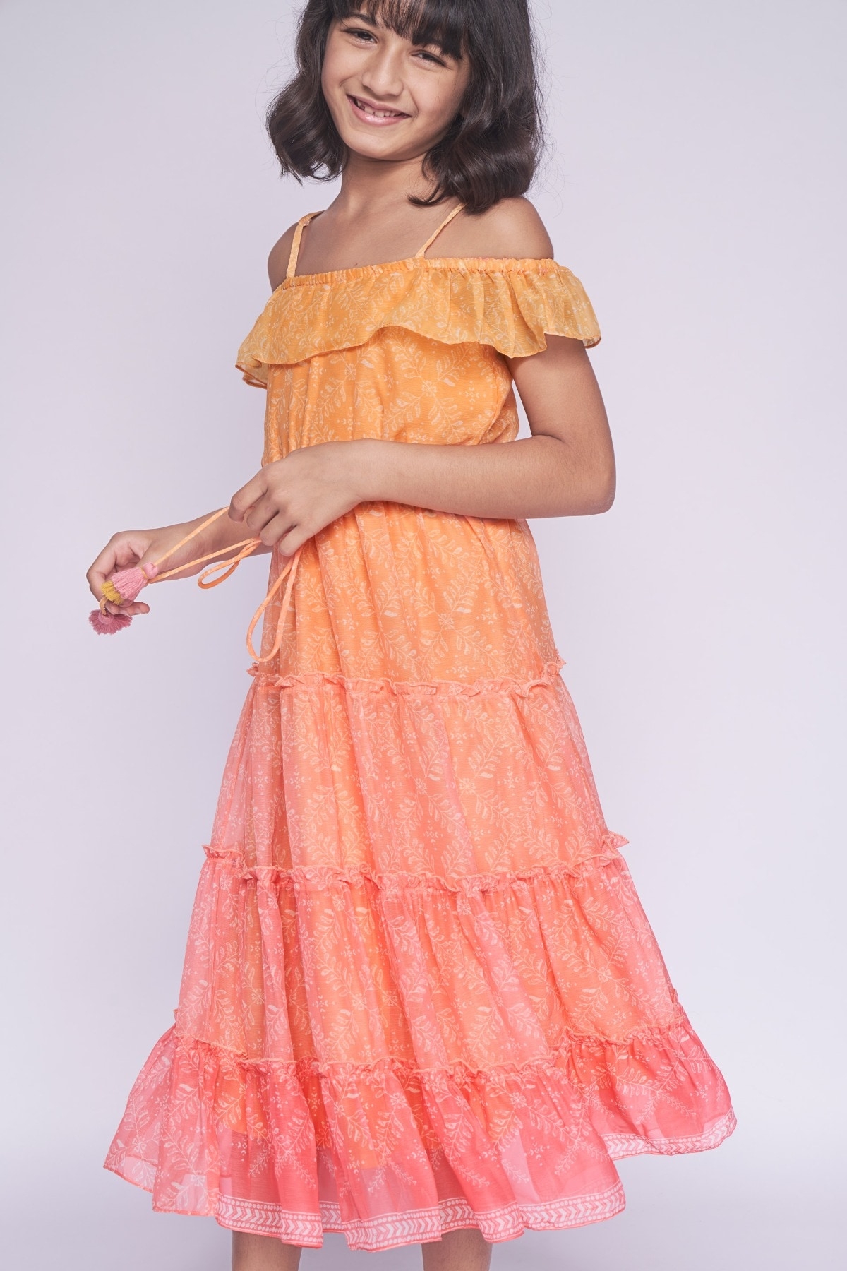 Global Desi | Global Desi Orange Gown