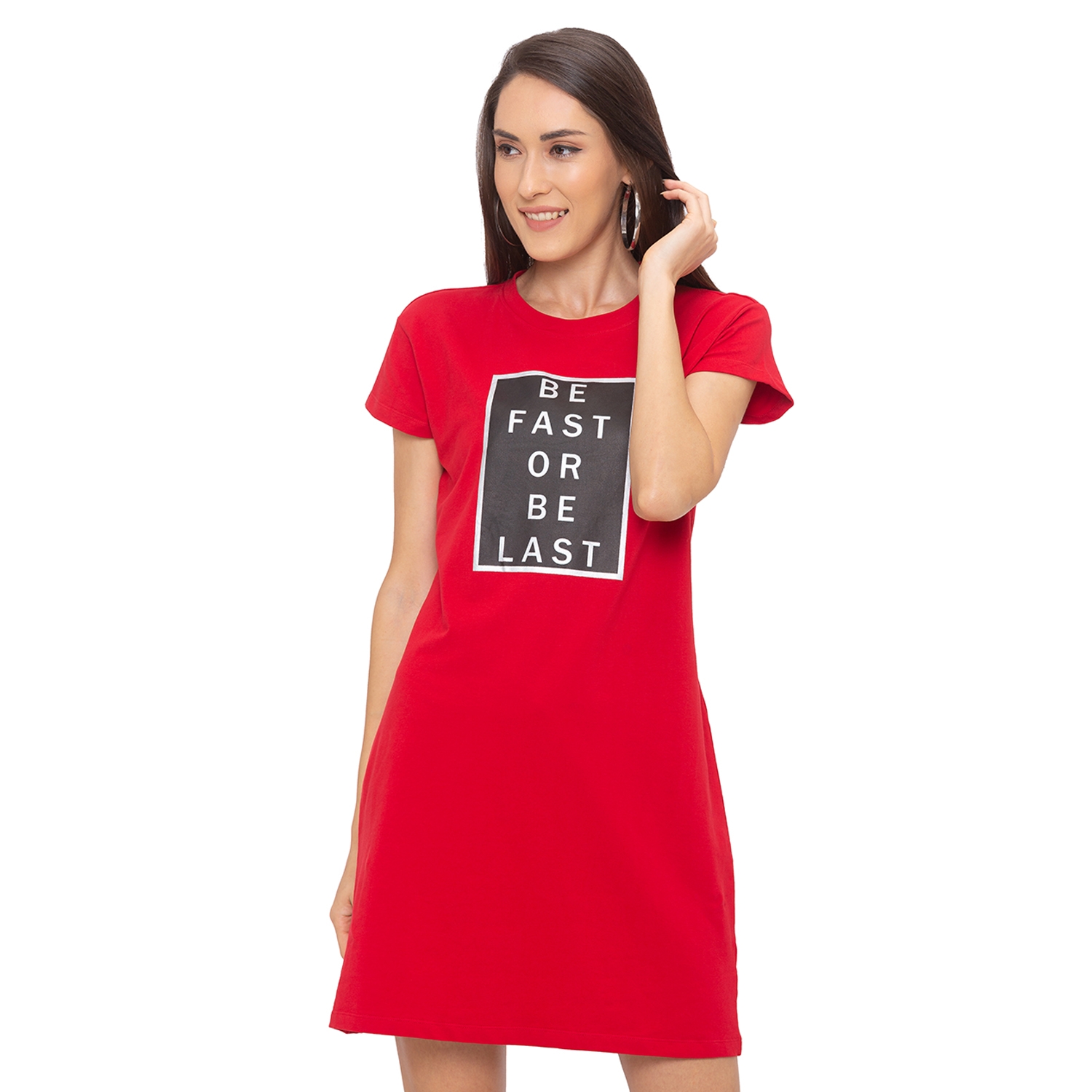 globus | Red Printed Shift Dress