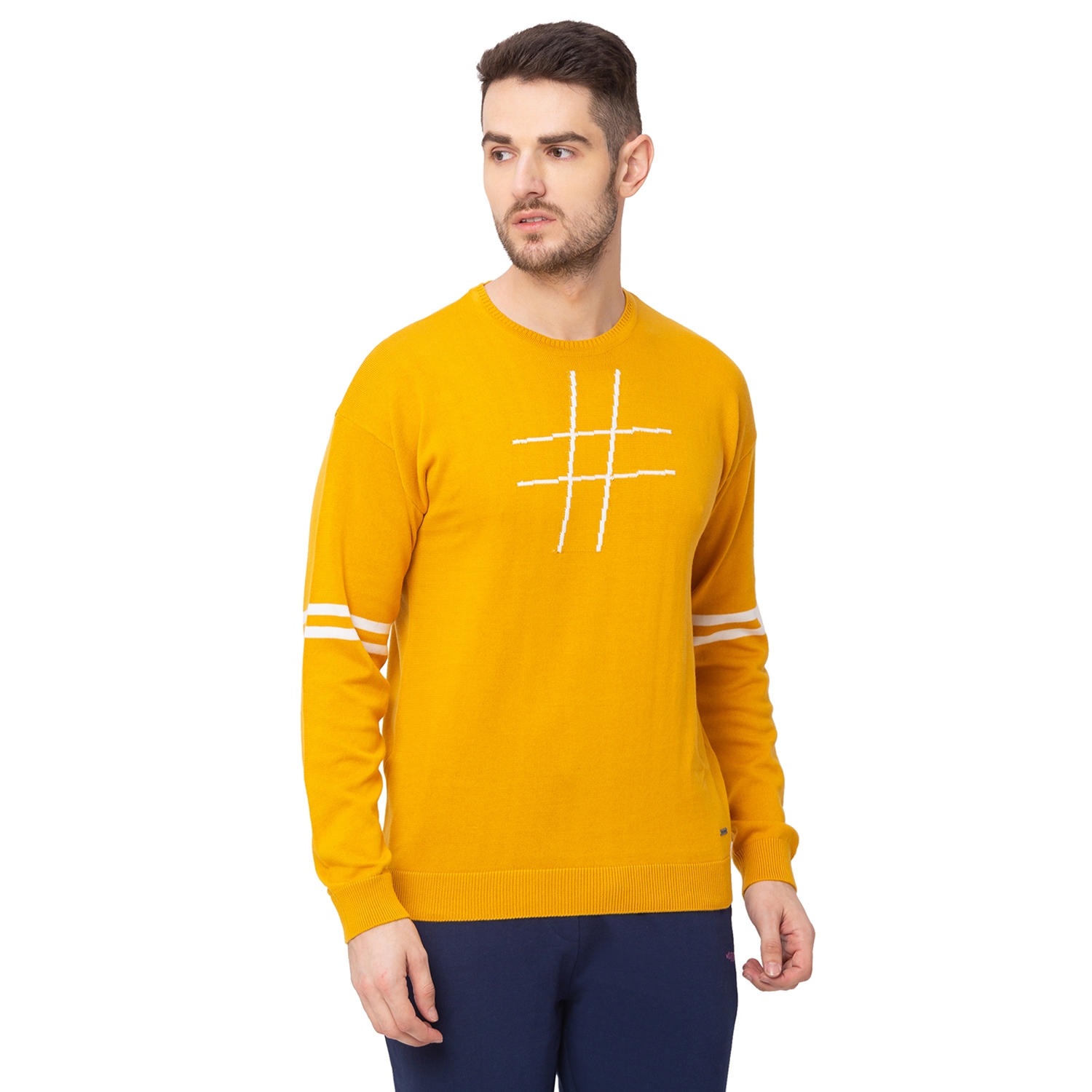 globus | Yellow Printed Sweater