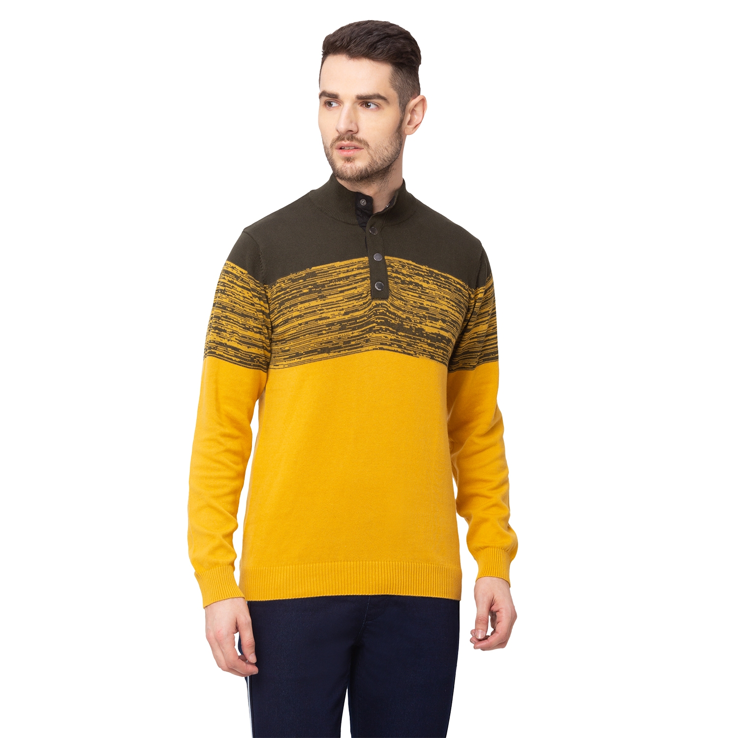 globus | Yellow Colourblock Sweater