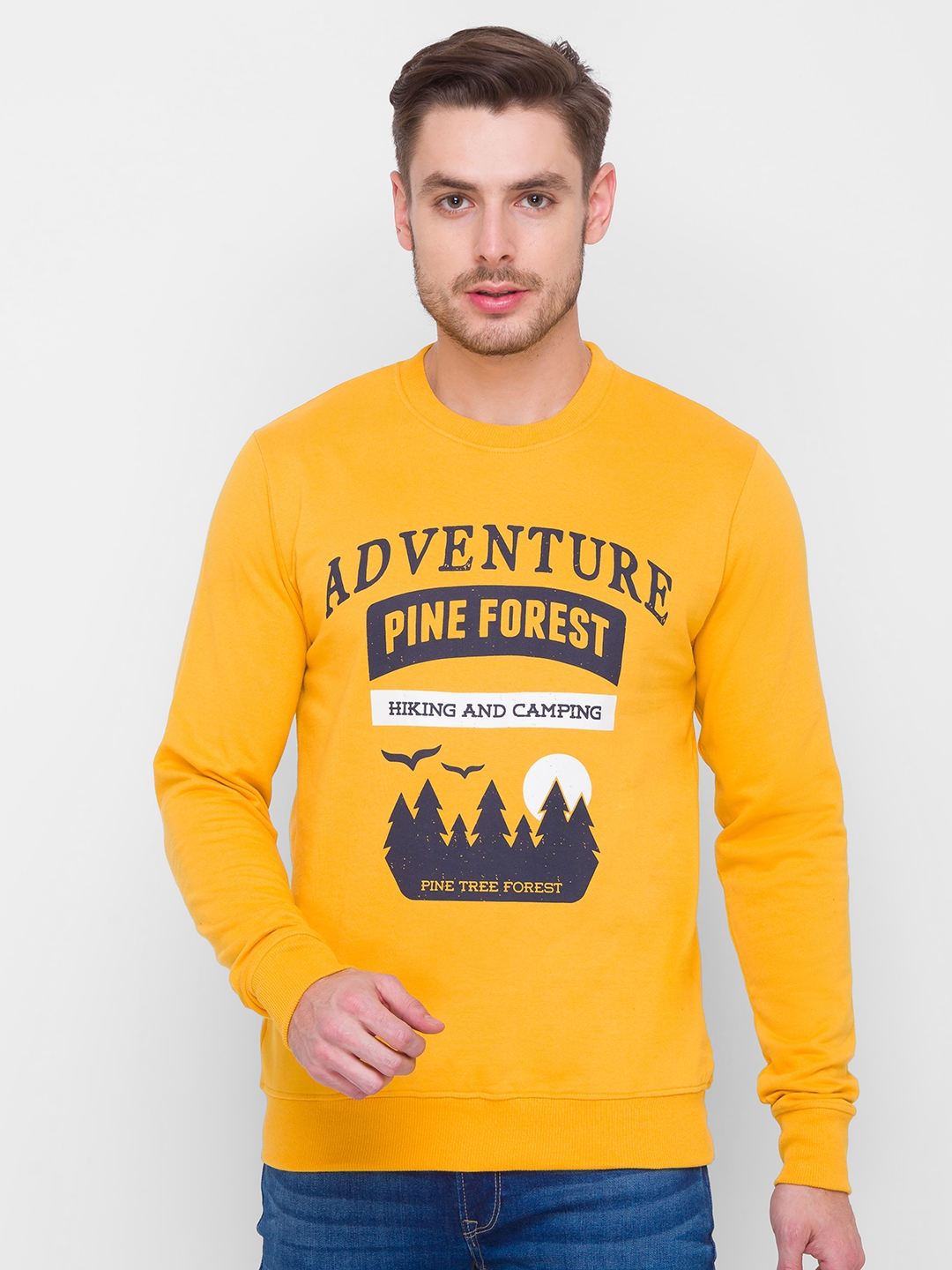globus | Globus Mustard Chest Print Sweatshirt