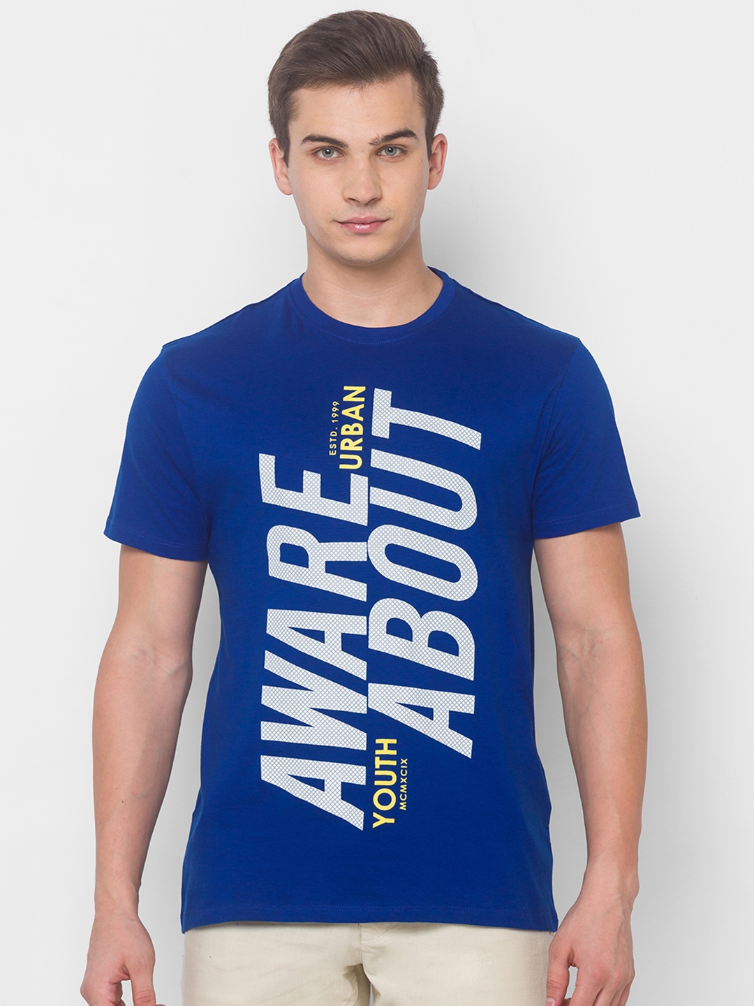 globus | Blue Printed T-Shirt