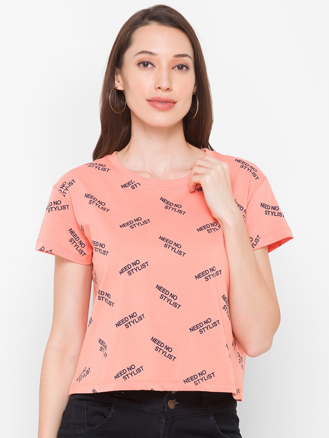 globus | Orange Printed T-Shirt