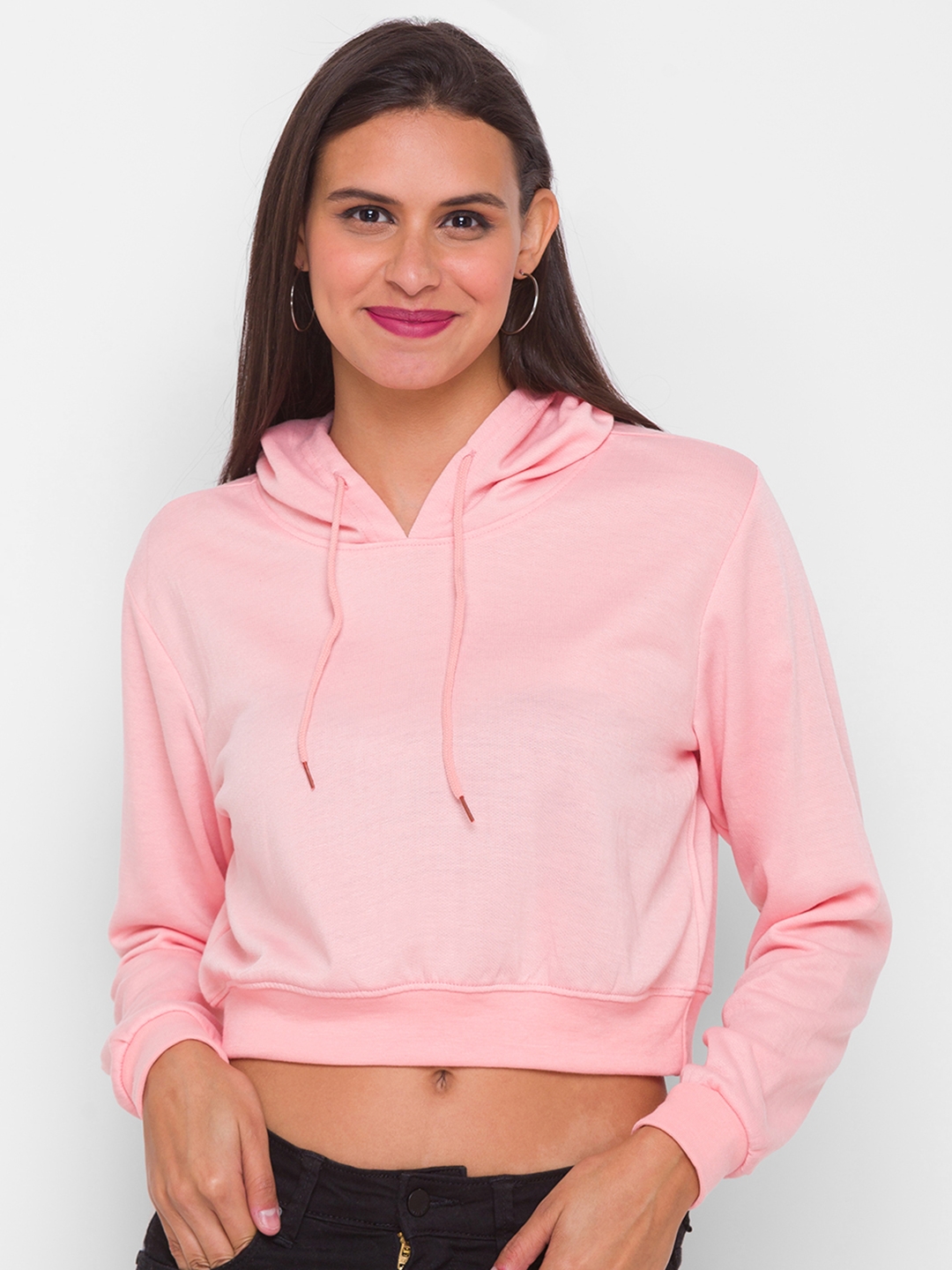 Pink Solid Sweatshirt