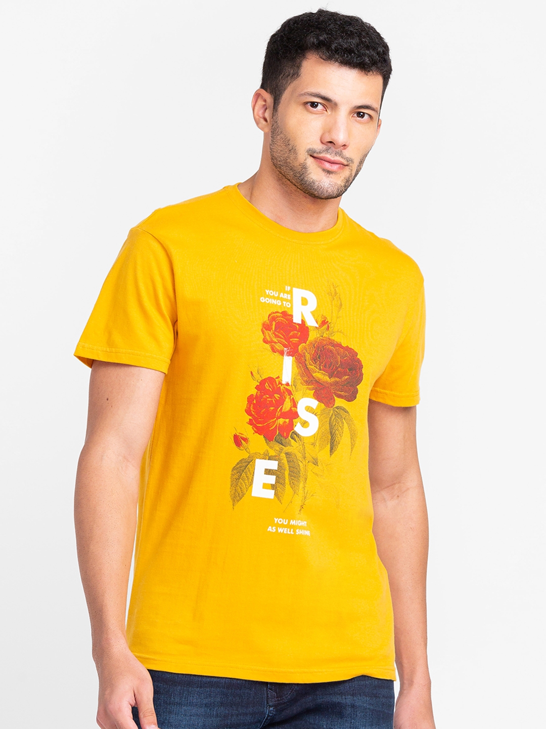 globus | Globus Mango Yellow Printed Tshirt