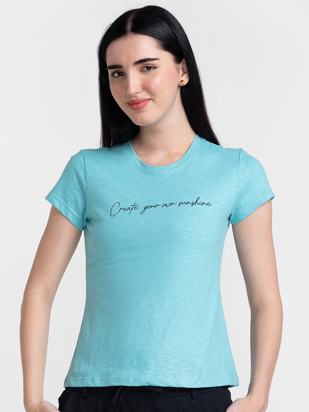 Globus Aqua Printed Tshirt