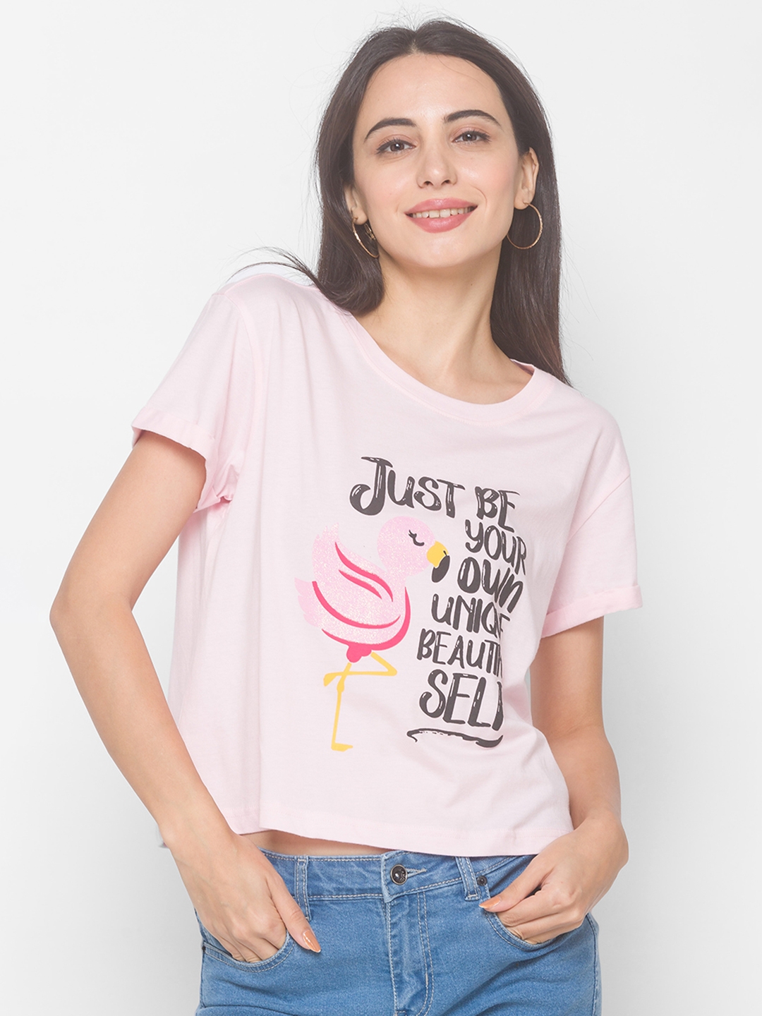 globus | Pink Printed T-Shirt