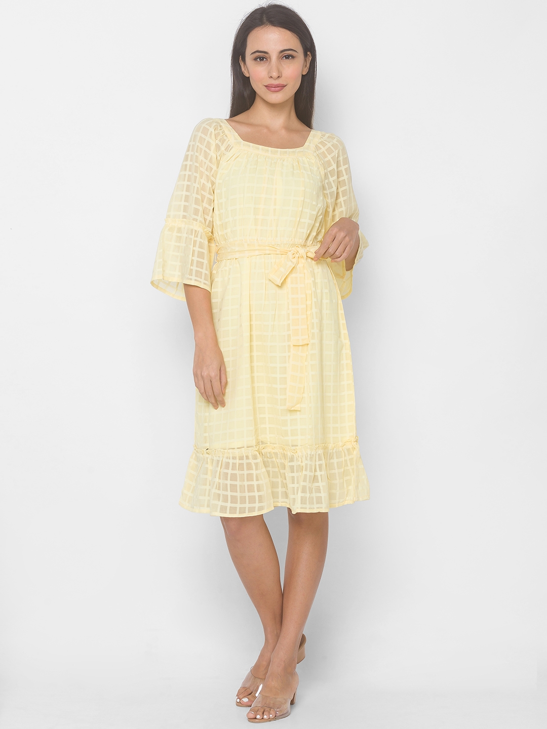 globus | Yellow Checked Dresses