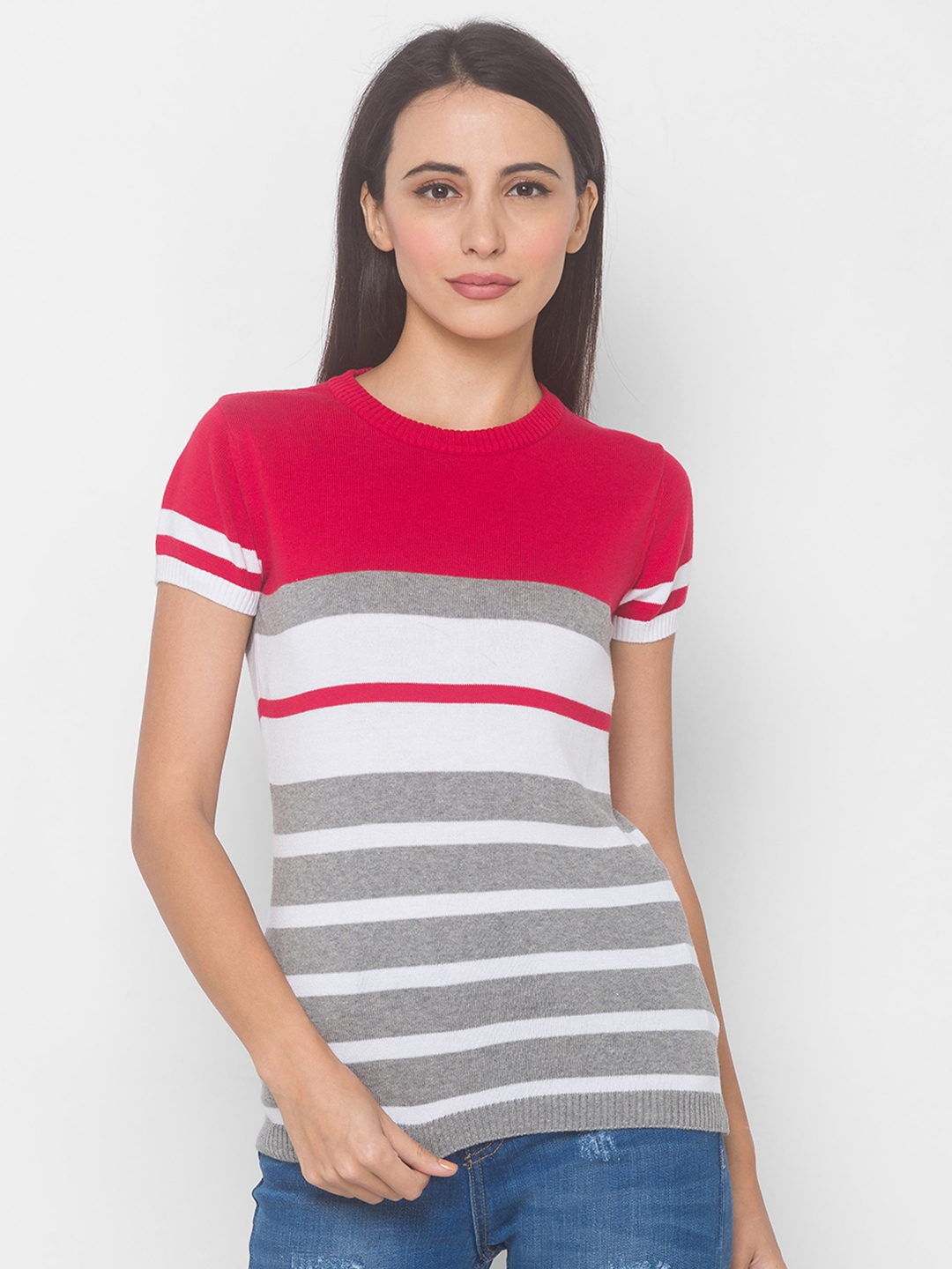 globus | Red Striped Sweatshirt
