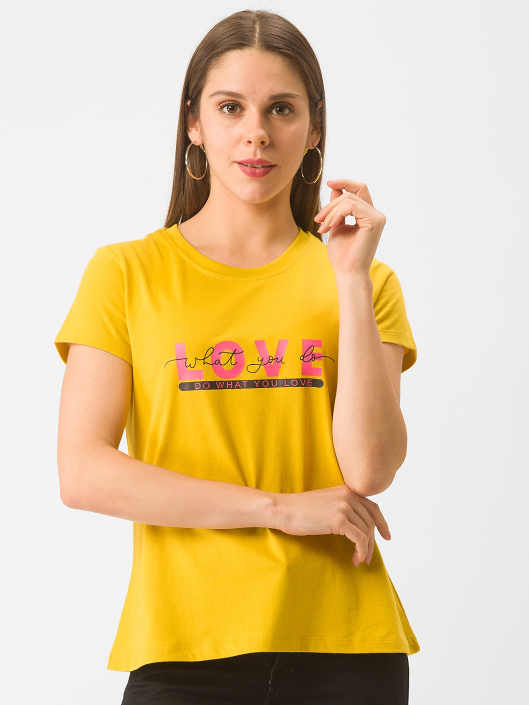 Globus Mustard Printed Tshirt