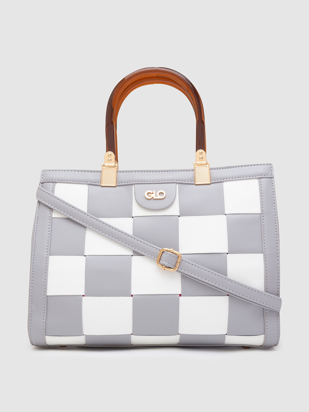 globus | Globus Grey Colourblocked Handbag
