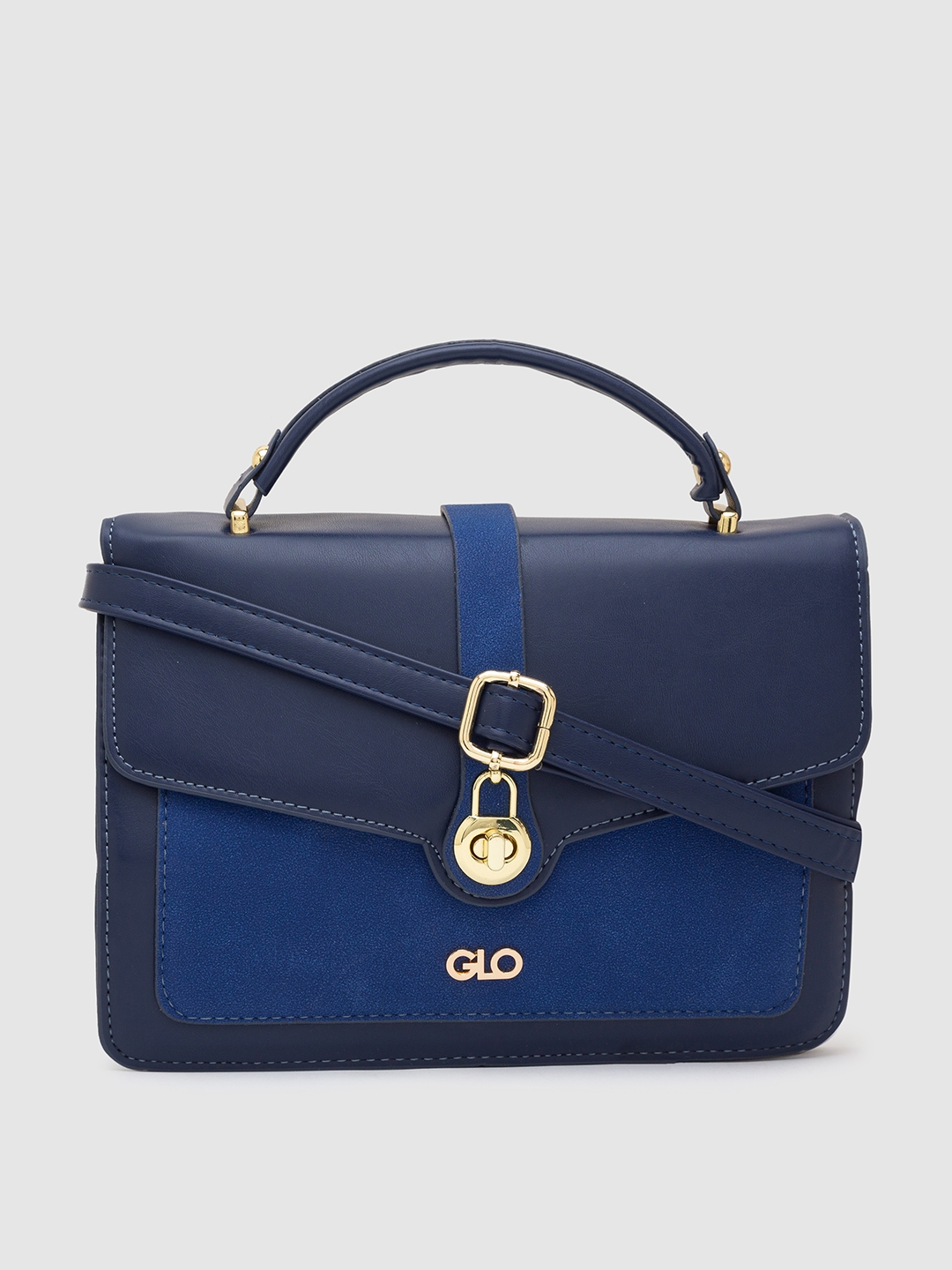 globus | Globus Navy Blue Colourblocked Handbag