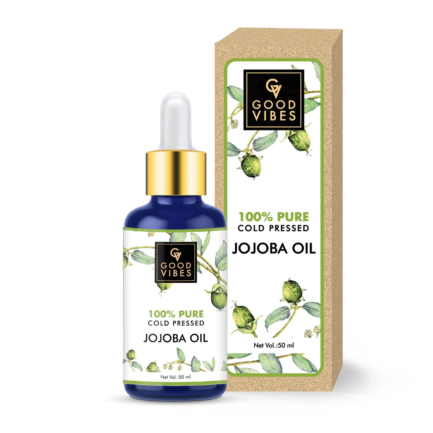 Good Vibes | Good Vibes 100% Pure Cold Pressed Carrier Oil For Hair & Skin - Jojoba (50 ml)