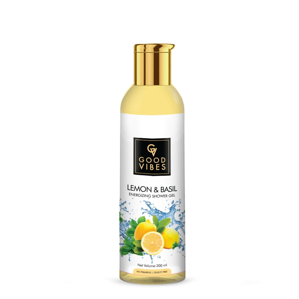 Good Vibes | Good Vibes Energizing Shower Gel (Body Wash) - Lemon & Basil (200 ml)