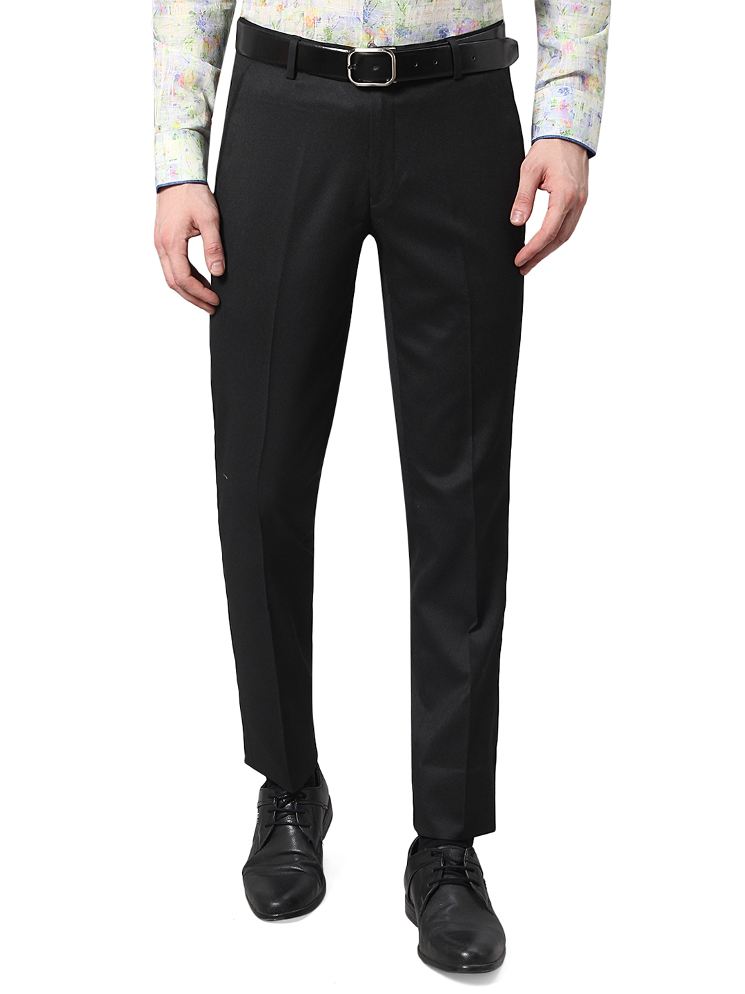 Greenfibre | Black Solid Super Slim Fit Formal Trouser | Greenfibre