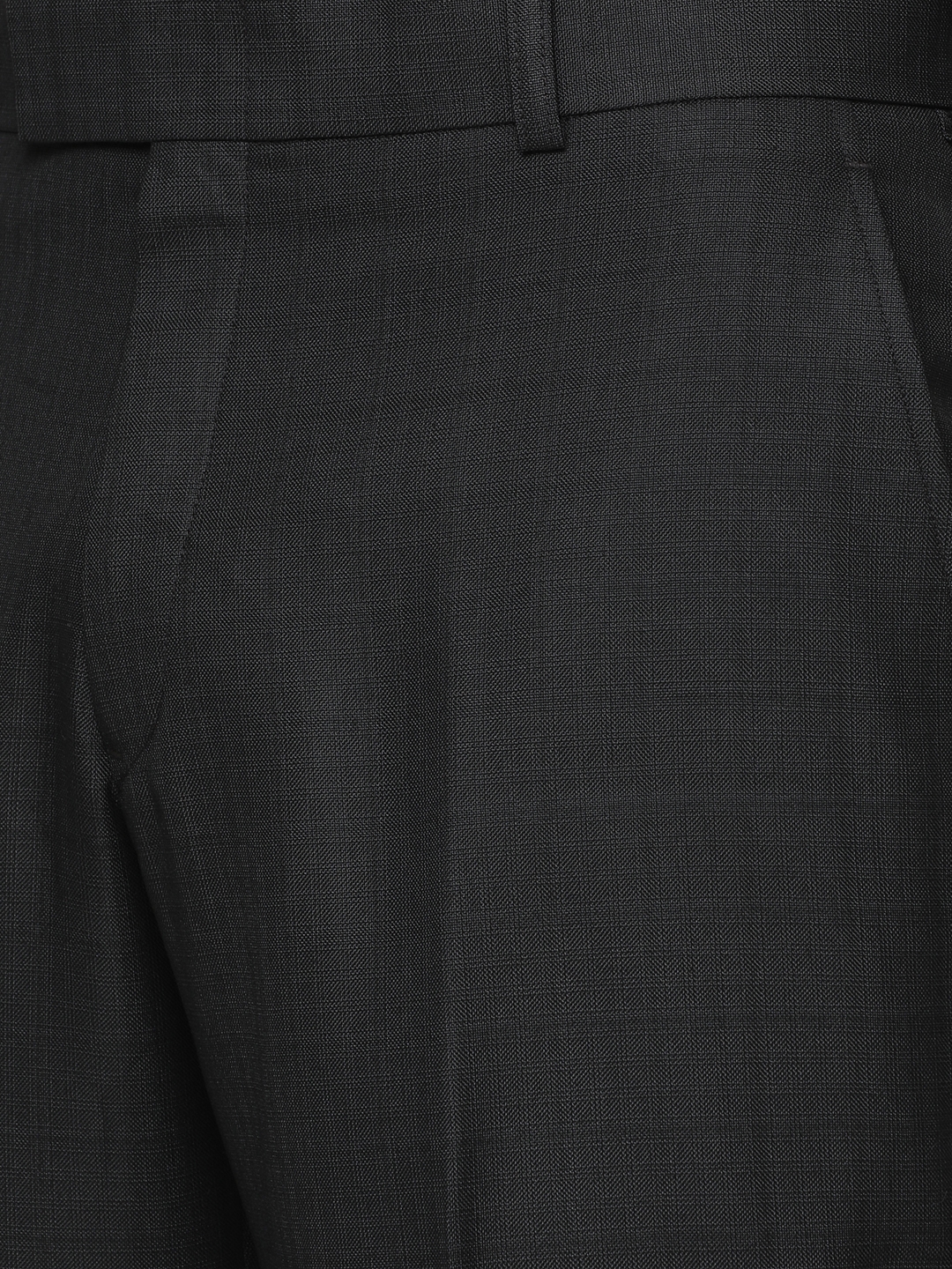 Black & Grey Checked Classic Fit Formal Trouser | Greenfibre