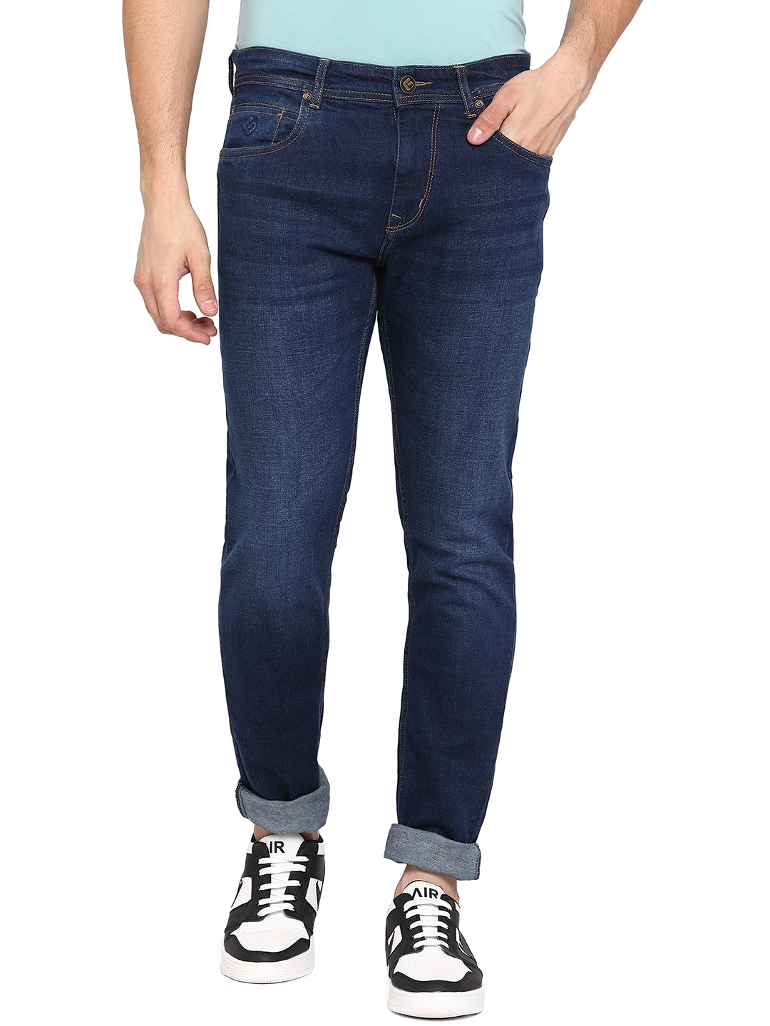 Greenfibre | Dark Blue Washed Narrow Fit Jeans | Greenfibre