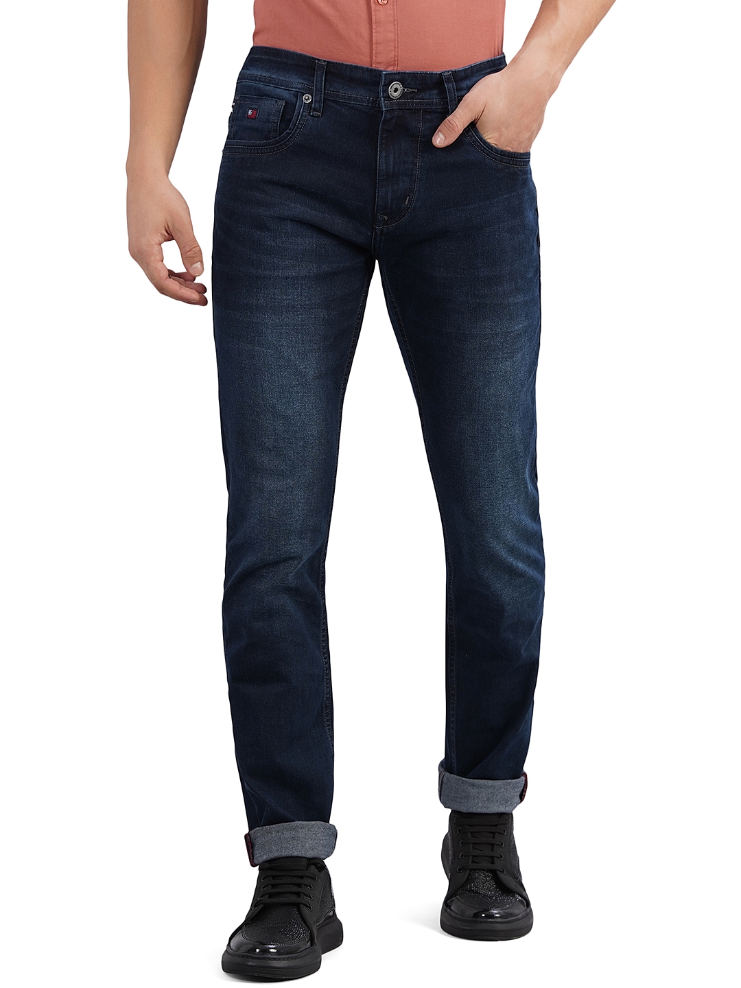 Denim Blue Washed Narrow Fit Jeans | Greenfibre