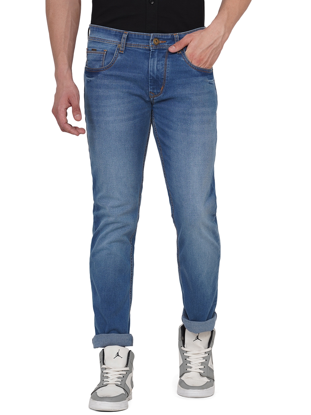 Greenfibre | River Blue Washed Straight Fit Jeans | Greenfibre