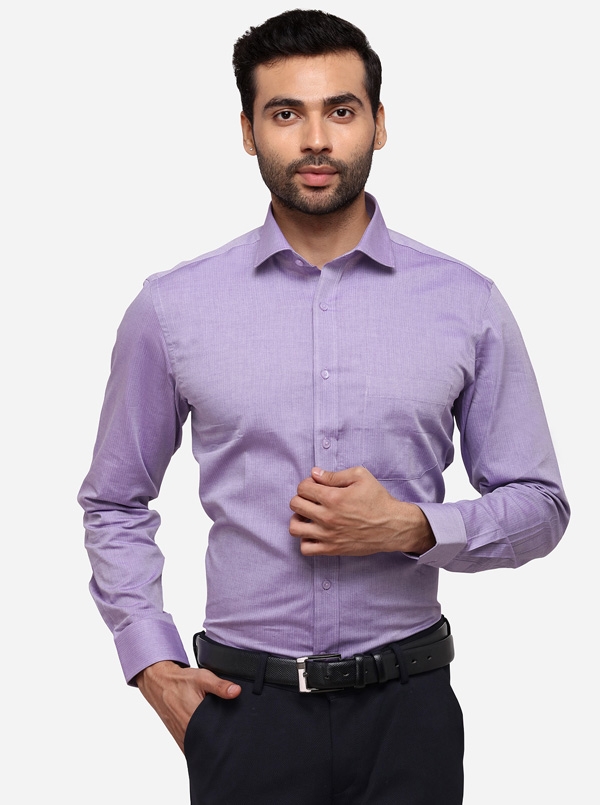 Greenfibre | Purple Solid Formal Shirts (GFR574/1,IRIS STRIPES (R))