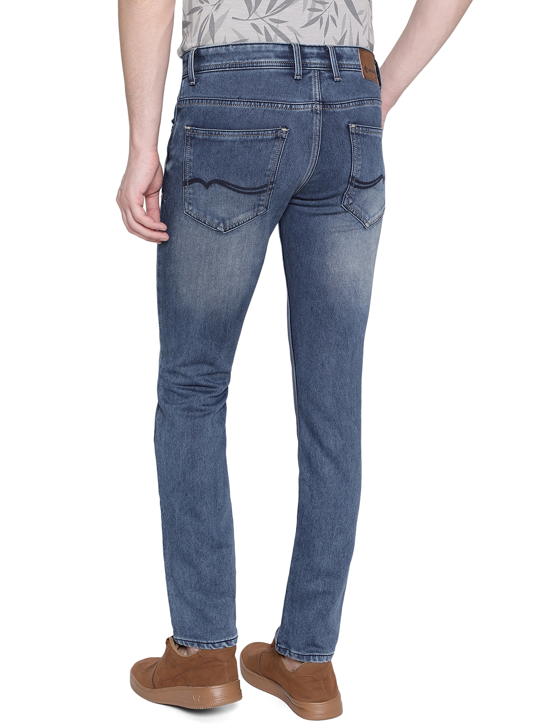 Cloud Blue Solid Narrow Fit Jeans | Greenfibre