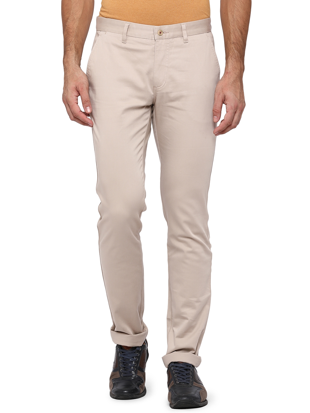 Stone Solid Super Slim Fit Casual Trouser | Greenfibre