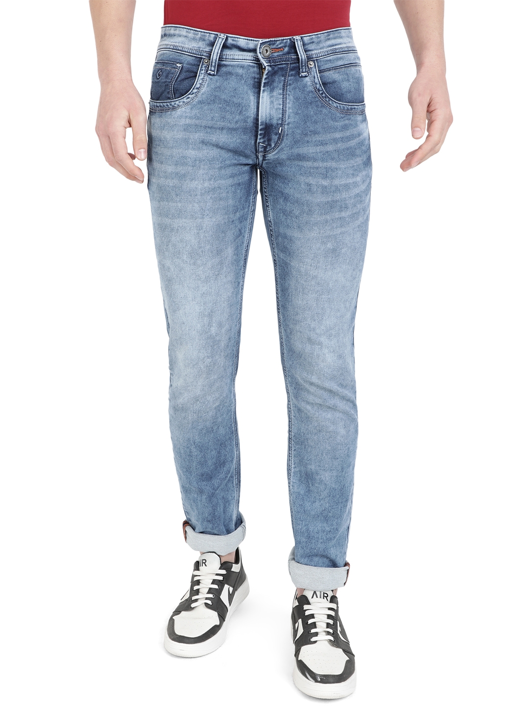 Greenfibre | Light Blue Washed Narrow Fit Jeans | Greenfibre