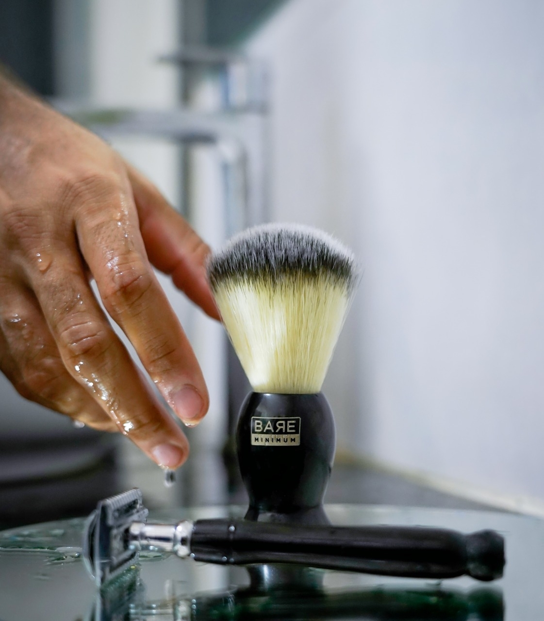 BARE MINIMUM | Bare Minimum shaving brush, extremely soft, long-lasting, premium experience