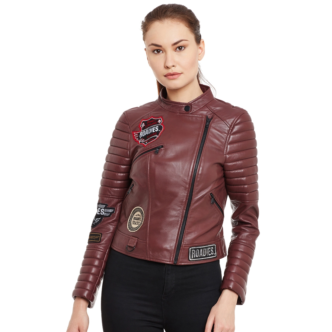 Justanned | Justanned Burgundy Women's Leather Jacket