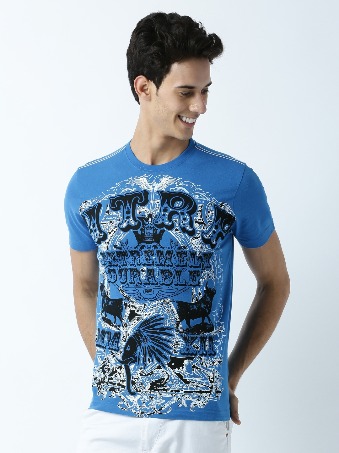 HUETRAP | Blue Kitsch Print T-shirt