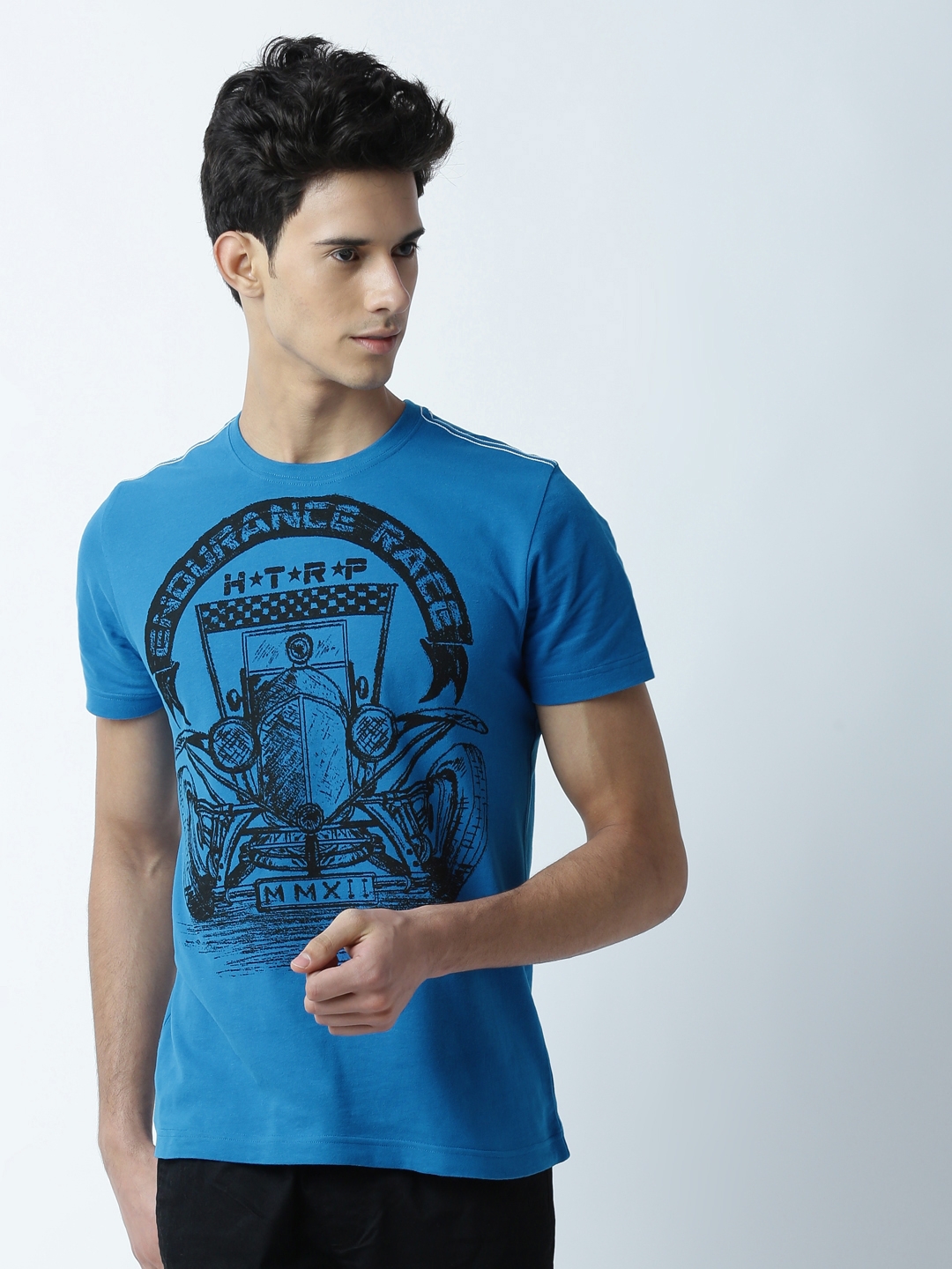 HUETRAP | Blue Moto Gp Themed Regular Fit T-shirt 