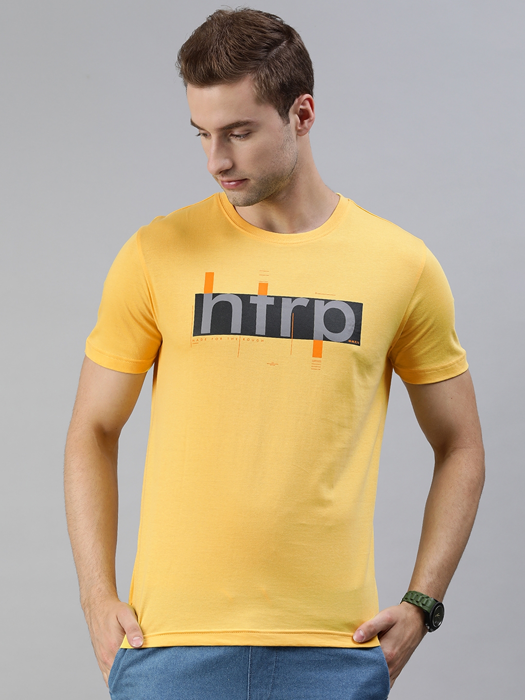 HUETRAP | Huetrap Mens Summer Yellow Short Sleeve Tshirt