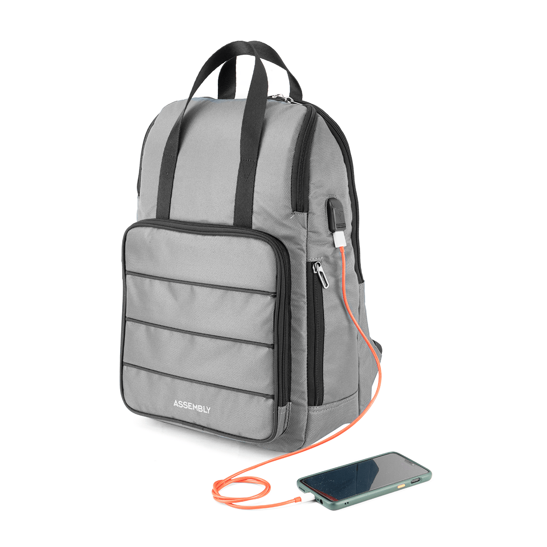 Assembly | Grey Laptop Backpack | Premium Office Laptop Bag for Men/Women